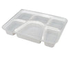 Take Out Tray - 6 Comp. - Combo - Black/White (Thali)