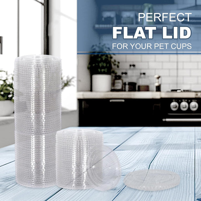 Morning Dew - Clear Flat Lid - 16-24oz Cup - 98mm - XFLAT-16
