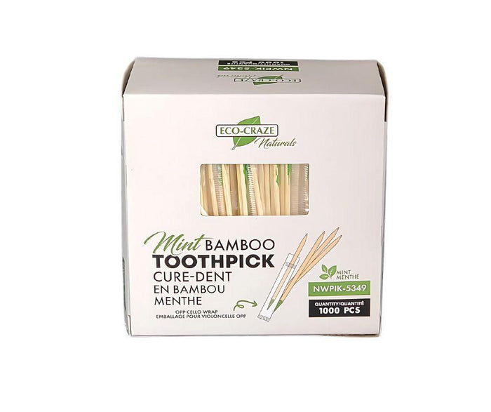 Eco-Craze - Bamboo Toothpick - Mint - Cello Wrap - C2-65M