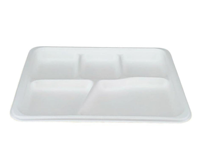 Eco-Craze - Bagasse - 5 Compartment Plate