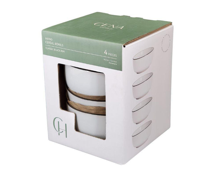 Cena - Stoneware Cereal Bowls - 5.6