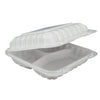 Value+ - 38oz Rectangular White Plastic Container