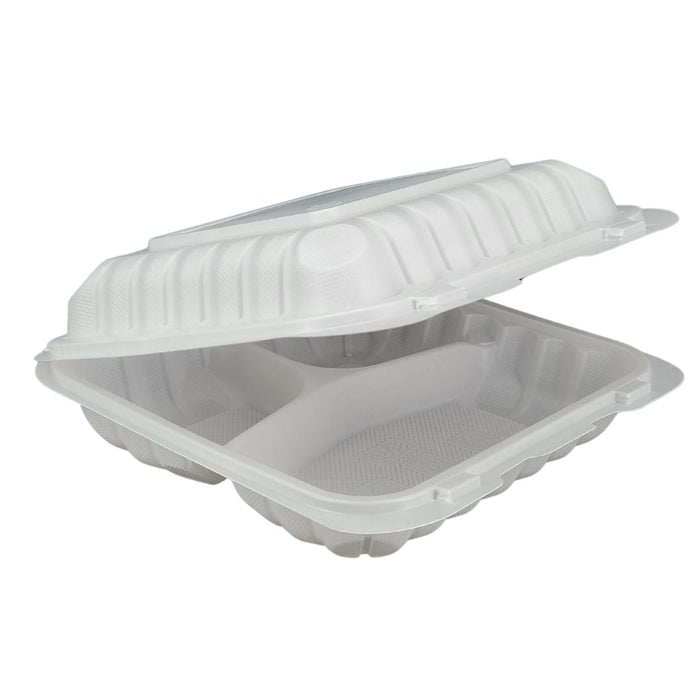 Value+ - 38oz Rectangular White Plastic Container