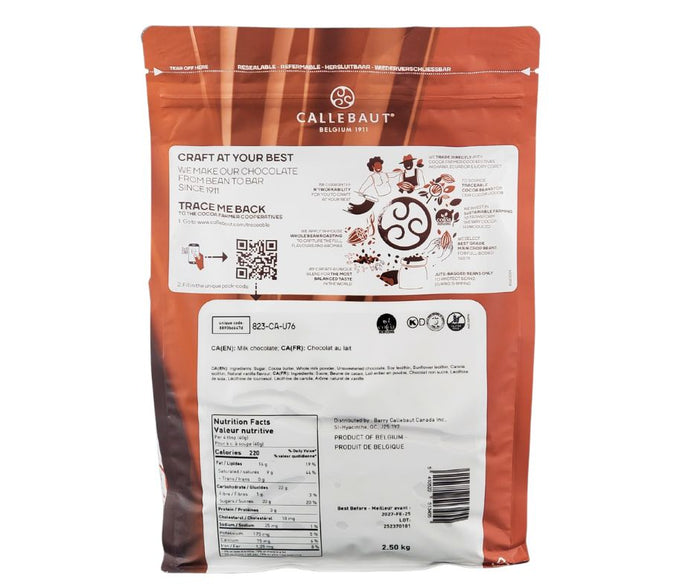 Callebaut - Milk Chocolate Callets - 823