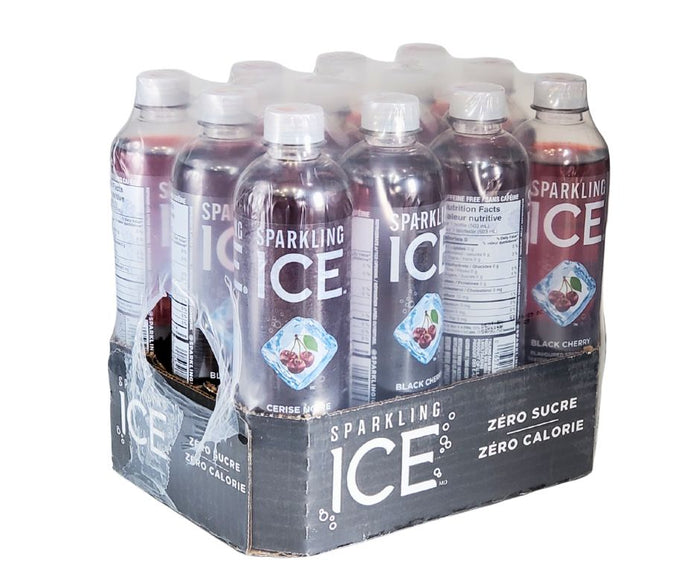 CLR - Sparkling Ice - Water Drink - Black Cherry - Bottles