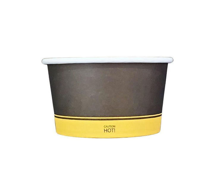 Morning Dew - 12 oz Paper Soup Container - Ebony Print - 12SCE