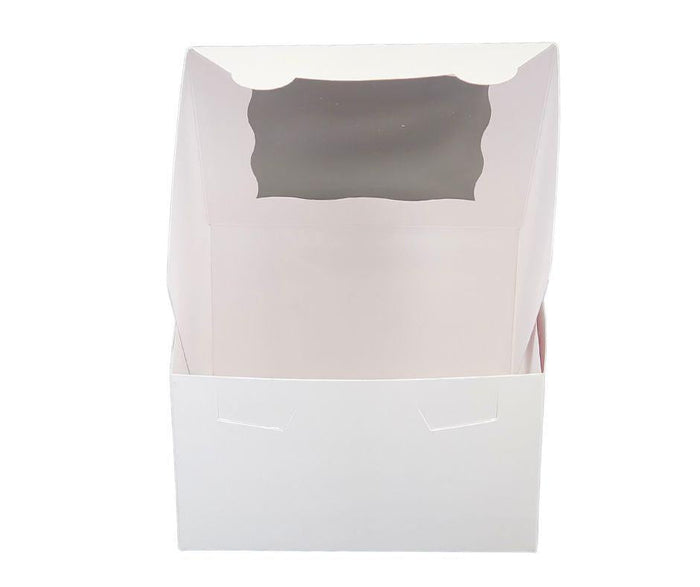 EB - 7 x 7 x 4 - 4 Cupcake Box with Window - White - 5281A