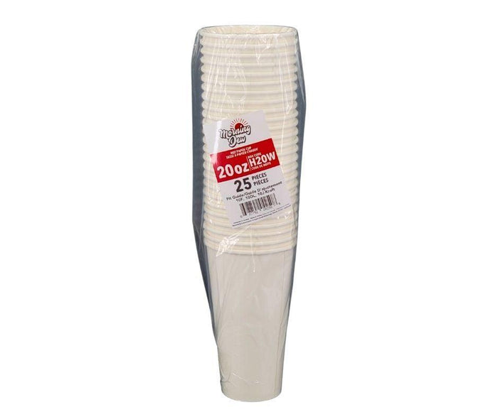 Morning Dew - 20 oz Hot Paper Cups - White - H20W