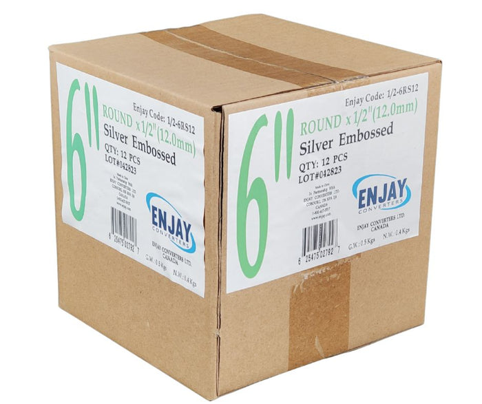 Enjay - Cake Board - Round - Silver - 6x1/2