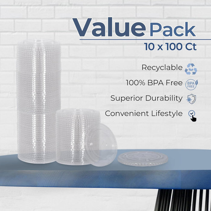Morning Dew - Clear Flat Lid - 16-24oz Cup - 98mm - XFLAT-16