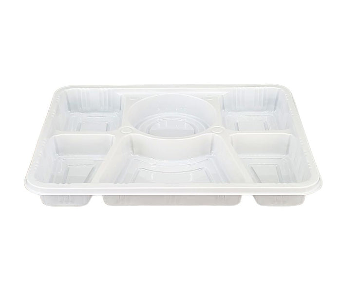 CLR - 6 Compartment - Thali Tray - 50 ct