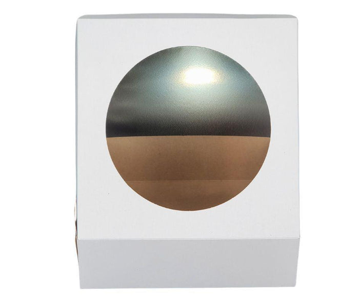 EB - White Cake Boxes - W/Window - 9x9x2.5 (Pie Box)