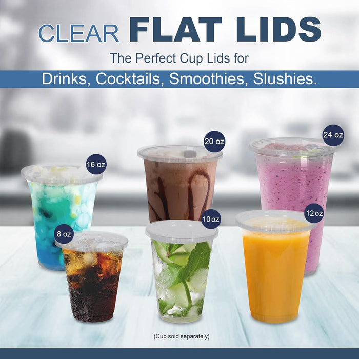 Morning Dew - Clear Flat Lid - 16-24oz Cup - 98mm - XFLAT-16