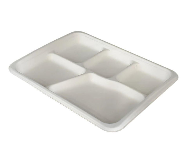 Eco-Craze - Bagasse - 5 Compartment Plate