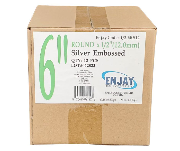 Enjay - Cake Board - Round - Silver - 6x1/2