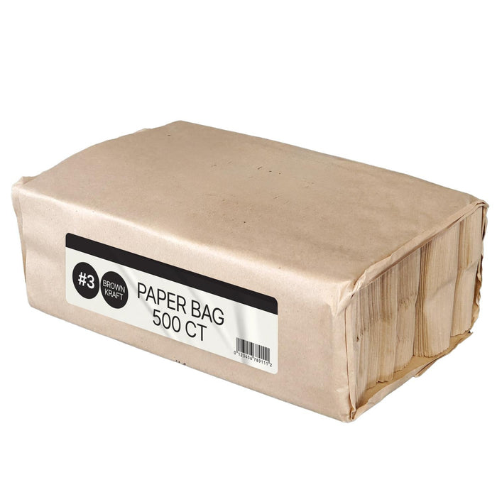 Paper Bags - Brown/Kraft - #3 - Made in Canada