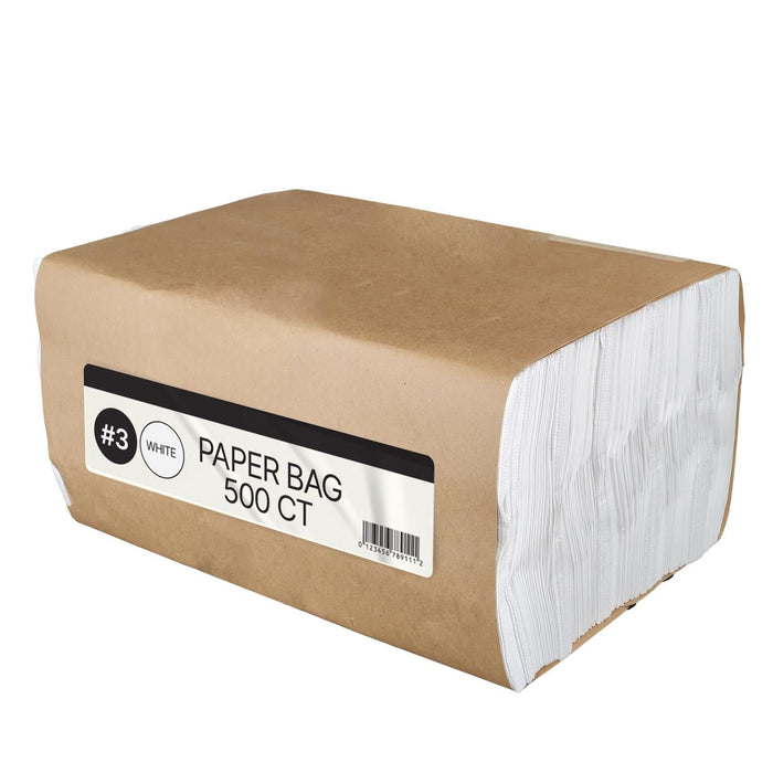 Paper Bags - White - #3 - Made in Canada