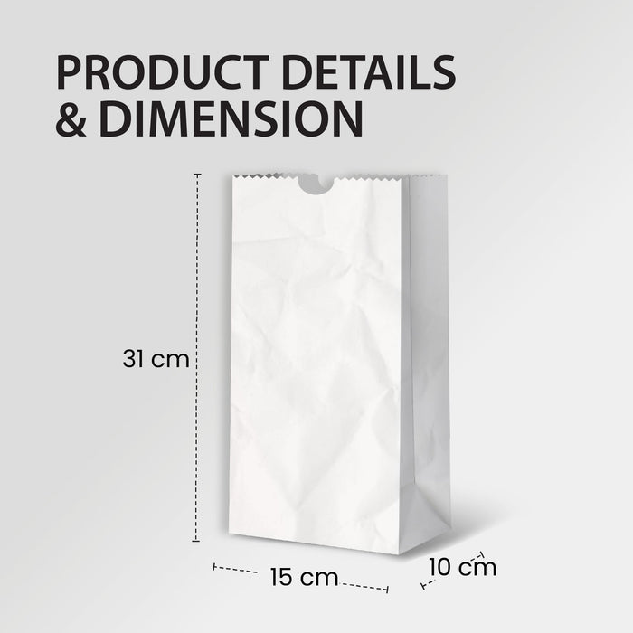 Paper Bags - White - #8 - Made in Canada