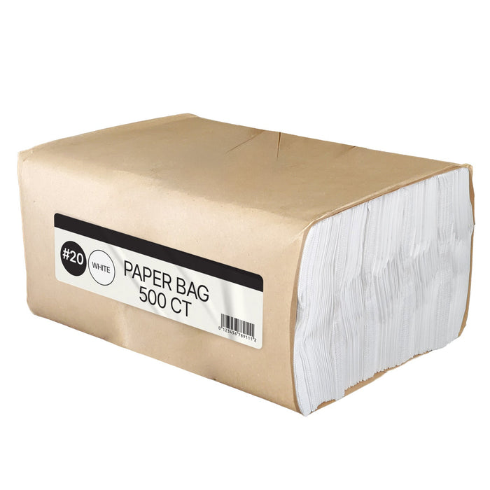 Paper Bags - White - #20 - Made in Canada