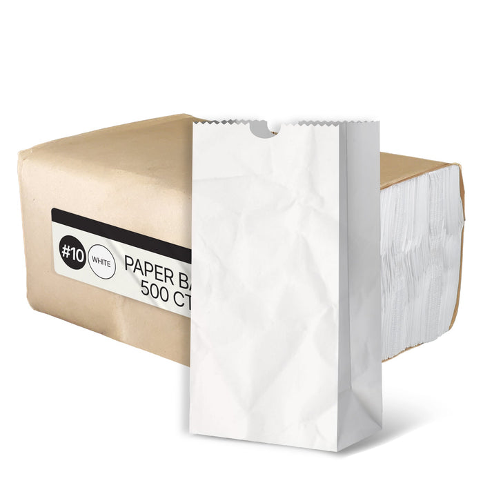 Paper Bags - White - #10 - Made in Canada