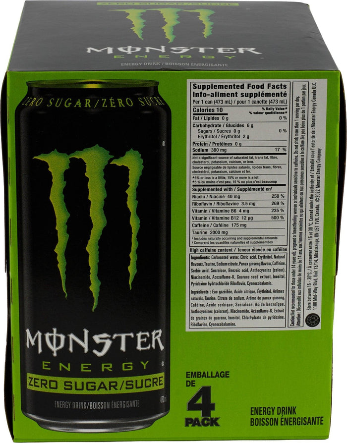Monster - Zero - Cans - 4pk