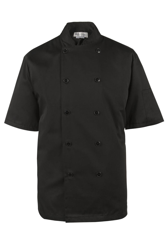 Spirito - Black Chef Jacket S/S Black - L - CI22139SS