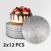 Decora - Cake Board - Round - Silver - 6x1/4