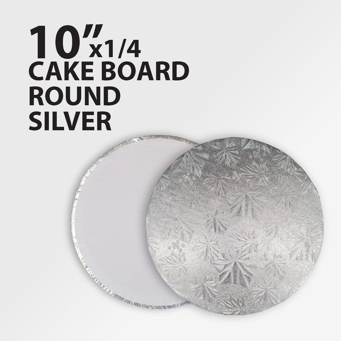 Decora - Cake Board - Round - Silver - 10x1/4