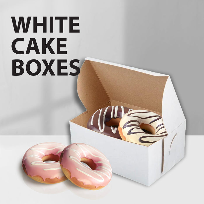 EB - White Cake Boxes - 6 ½x4½x3½