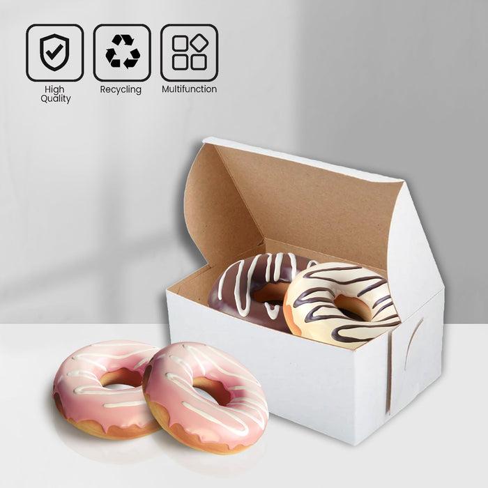 EB - White Cake Boxes - 6½x4x3
