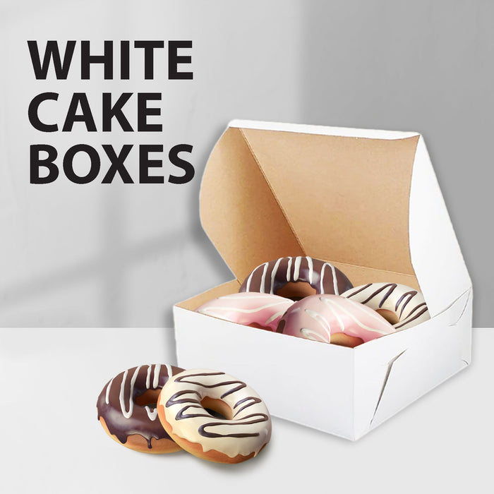 EB - White Cake Boxes - 6x6x2½