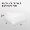 EB - White Cake Boxes - 7x7x3½