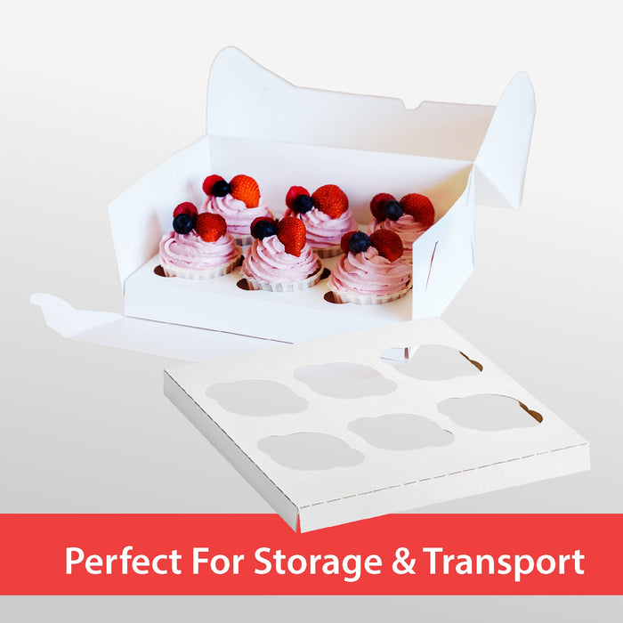 EB - 10 x 10 x 4 - 6 Cupcake Insert - White - 5282I