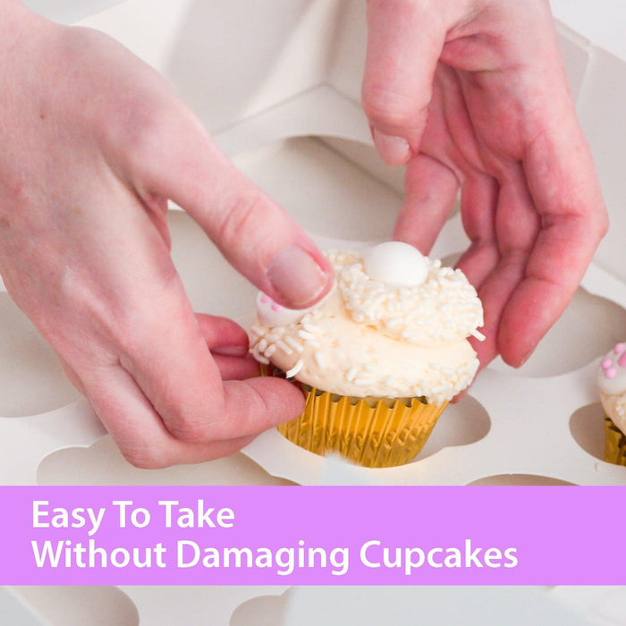 EB - 8 x 4 x 4 - 2 Cupcake Insert - White - 5280I