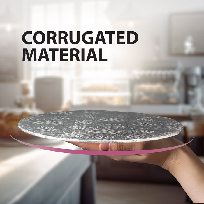 Enjay - Cake Board - Round - Silver - 6x1/4