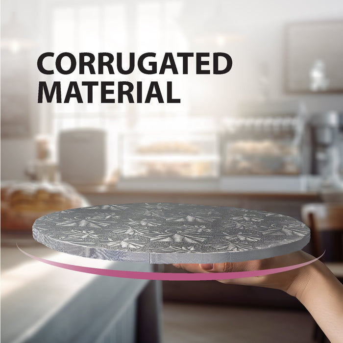 CLR - Enjay - Cake Board - Round - Silver - 8x1/2