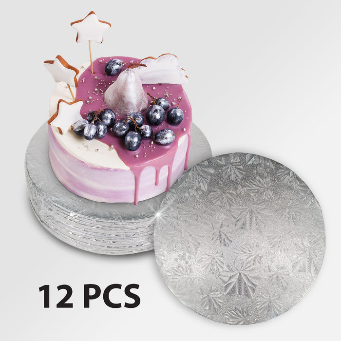 Enjay - Cake Board - Round - Silver - 12x1/2