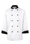 Spirito - Chef Jacket White w/ Black Trim - M - CI12139