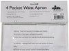 CLR - 4 Pocket Waist Apron White