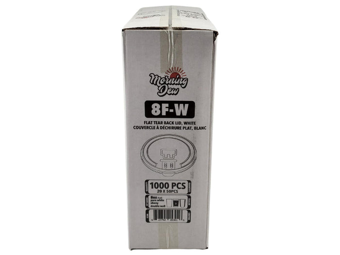 Morning Dew - 8 oz Flat Tear Back Lids