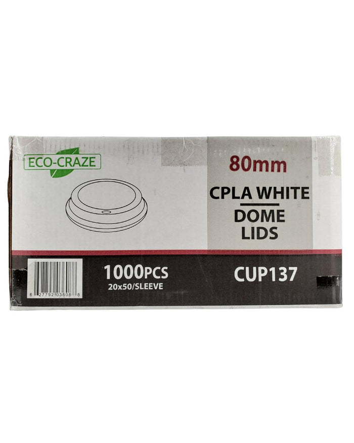 Eco-Craze - CPLA Dome Lid - 8oz cups