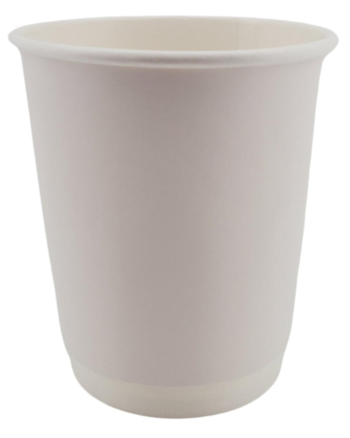 Morning Dew - 8 oz Tall Hot Paper Cup - Double Wall - White - D-H8TW