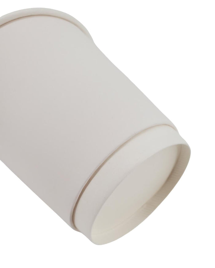 Morning Dew - 8 oz Tall Hot Paper Cup - Double Wall - White - D-H8TW