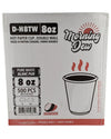 Morning Dew - 8 oz Tall Hot Paper Cup - Double Wall - White - D-H8TW