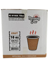 Morning Dew - 10oz Squat Hot Paper Cup - Ripple - Kraft - RC-H10SK