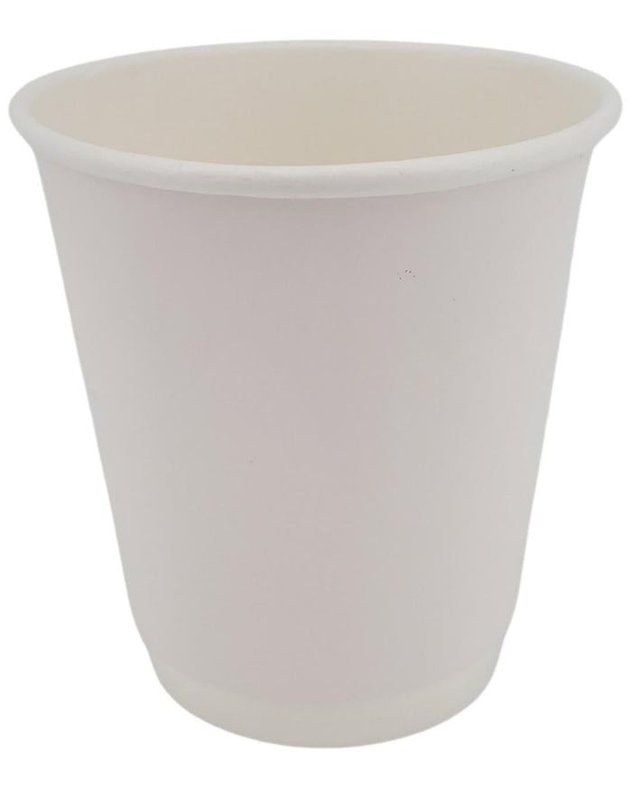 Morning Dew - 10oz Squat Hot Paper Cup - Double Wall - White - D-H10SW
