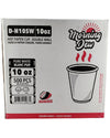 Morning Dew - 10oz Squat Hot Paper Cup - Double Wall - White - D-H10SW