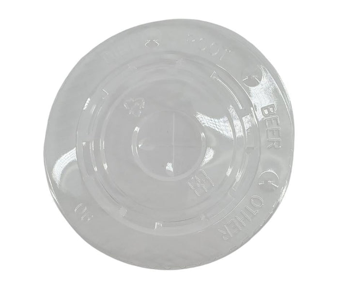 Morning Dew - X Straw Flat PET Lid for 16,22oz Cold Paper Cups - CPC16L