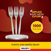 Value+ - Plastic Forks - White - Bulk - B1001