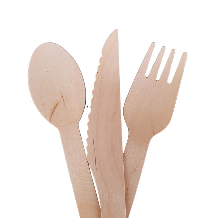 Eco-Craze - Wrapped 6pc Wooden Cutlery Kit (F/K/S/N/S/P)